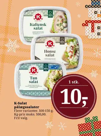 Dagli'Brugsen K-salat pålægssalater tilbud
