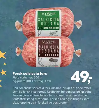 Kvickly Fersk salsiccia fars tilbud