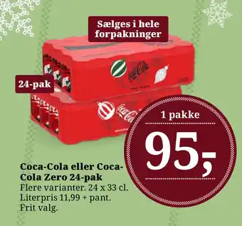 Dagli'Brugsen Coca-cola eller coca- cola zero 24-pak tilbud