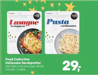 Kvickly Food collective italienske færdigretter tilbud