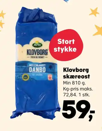 Kvickly Klovborg skæreost tilbud