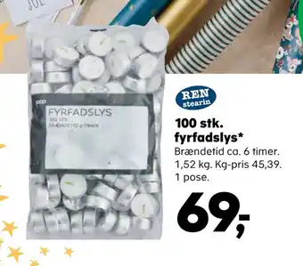 Kvickly 100 stk. fyrfadslys tilbud