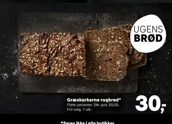 Kvickly Græskarkerne rugbrød tilbud