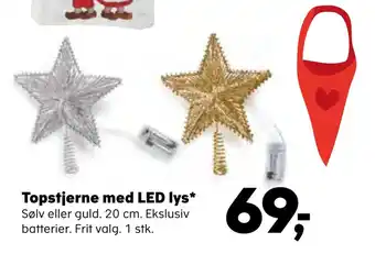 Kvickly Topstjerne med led lys tilbud