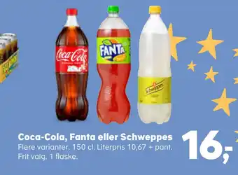Kvickly Coca-cola, fanta eller schweppes tilbud