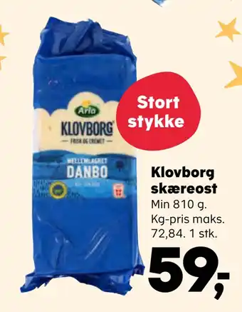 SuperBrugsen Klovborg skæreost tilbud