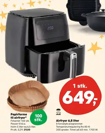 Kvickly Airfryer 6,5 liter tilbud