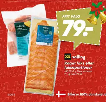 Bilka Røget laks eller lakseportioner tilbud
