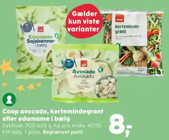 SuperBrugsen Coop avocado, kertemindegrønt eller edamame i bælg tilbud