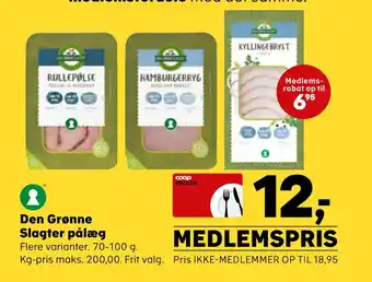 SuperBrugsen Den grønne slagter pålæg tilbud