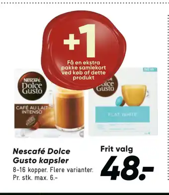 Bilka Nescafé dolce gusto kapsler tilbud