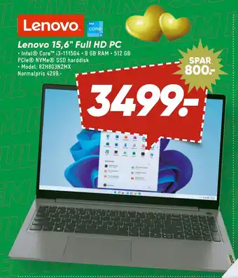 Bilka Lenovo 15,6 full hd pc tilbud