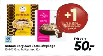 Bilka Anthon berg eller toms islagkage tilbud