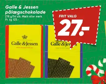 Bilka Galle & jessen pålægschokolade tilbud