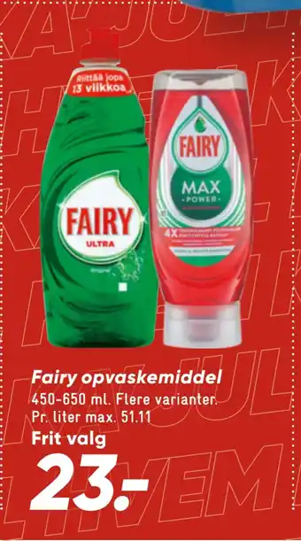 Bilka Fairy opvaskemiddel tilbud