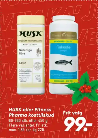 Bilka Husk eller fitness pharma kosttilskud tilbud