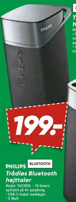 Bilka Philips trådløs bluetooth højttaler tilbud