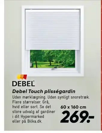 Bilka Debel touch plisségardin tilbud