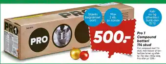 Bilka Pro 1 compound batteri 114 skud tilbud