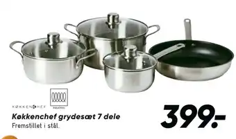 Bilka Køkkenchef grydesæt 7 dele tilbud