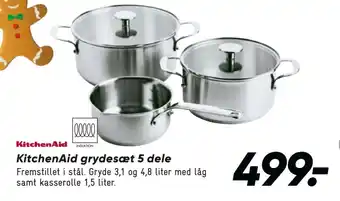 Bilka Kitchenaid grydesæt 5 dele tilbud