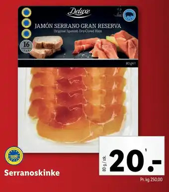 Lidl Serranoskinke tilbud