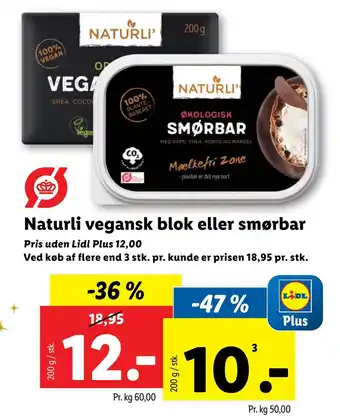 Naturli vegansk blok eller smørbar