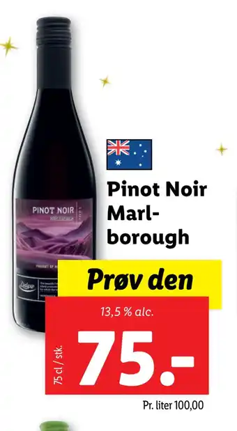 Lidl Pinot noir marlborough tilbud