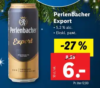 Lidl Perlenbacher export tilbud