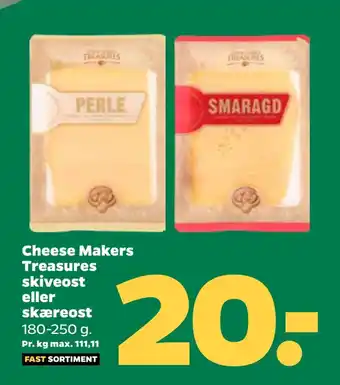 Netto Treasures skiveost eller skæreost tilbud