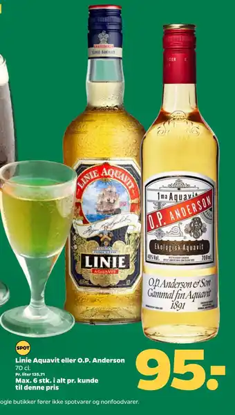 Netto Linie aquavit eller o.p. anderson tilbud