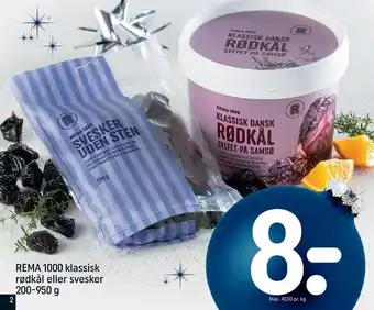 REMA 1000 Rema 1000 klassisk rødkål eller svesker tilbud