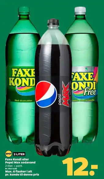 Netto Faxe kondi eller pepsi max sodavand tilbud