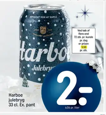 REMA 1000 Harboe julebryg 33 cl. ex. pant tilbud