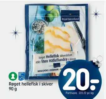 REMA 1000 Røget hellefisk i skiver tilbud
