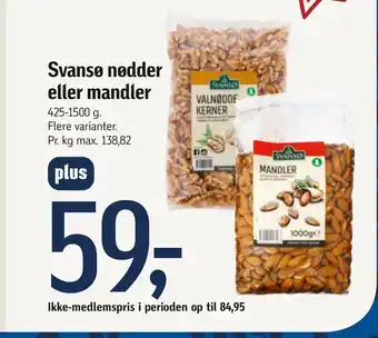 Føtex Svansø nødder eller mandler tilbud