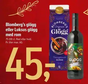 Føtex Blomberg's glögg eller luksus glögg med rom tilbud