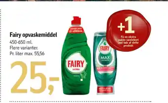 Føtex Fairy opvaskemiddel tilbud