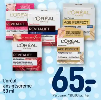 REMA 1000 L'oréal ansigtscreme tilbud