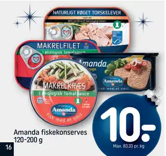 REMA 1000 Amanda fiskekonserves tilbud