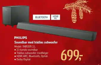 Føtex Soundbar med trådløs subwoofer tilbud