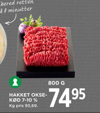 MENY Hakket oksekød 7-10 % tilbud