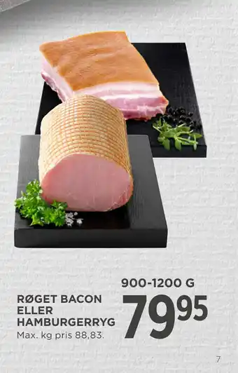 MENY Røget bacon eller hamburgerryg tilbud