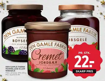 MENY Den gamle fabrik marmelade eller ribsgelé tilbud