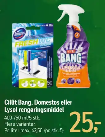 Føtex Cillit bang, domestos eller lysol rengøringsmiddel tilbud
