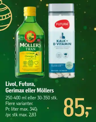 Føtex Livol, futura, gerimax eller möllers tilbud