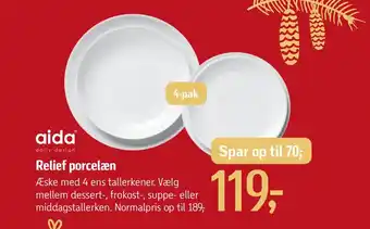 Føtex Relief porcelæn tilbud