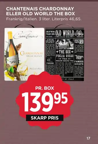 MENY Chantenais chardonnay eller old world the box tilbud