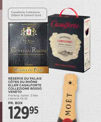 MENY Réserve du palais côtes du rhône eller casalforte collezione rosso veneto tilbud