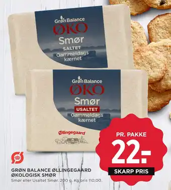 MENY Grøn balance øllingegaard økologisk smør tilbud